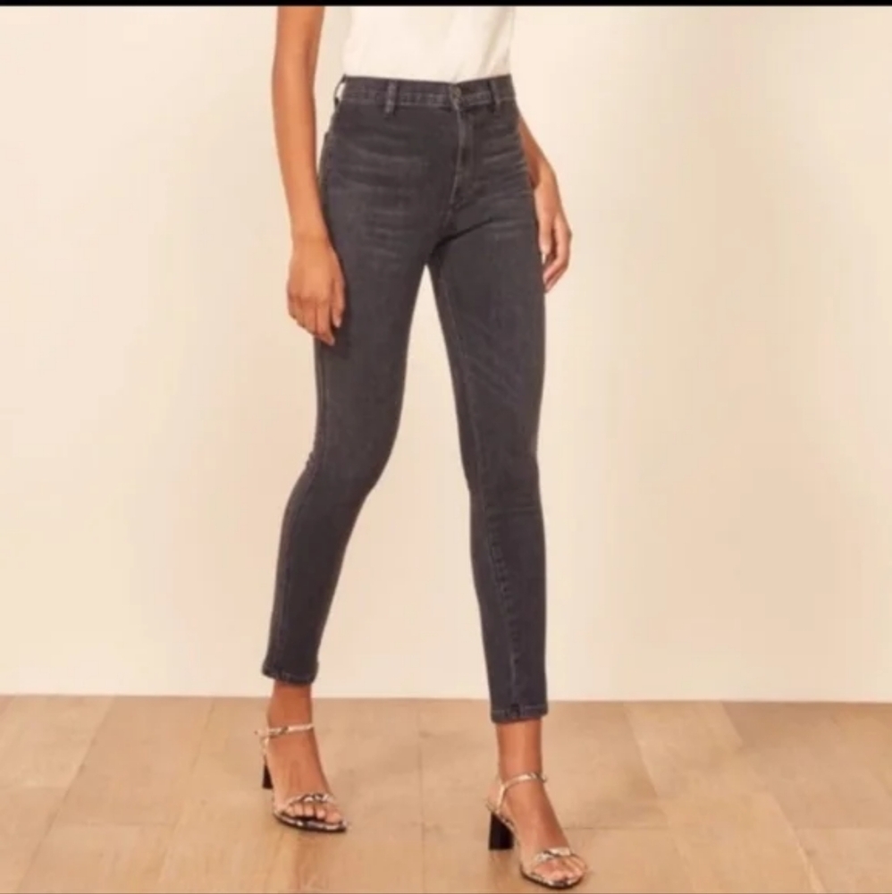 Reformation high waist skinny jeans, size 26, faded black, NWT